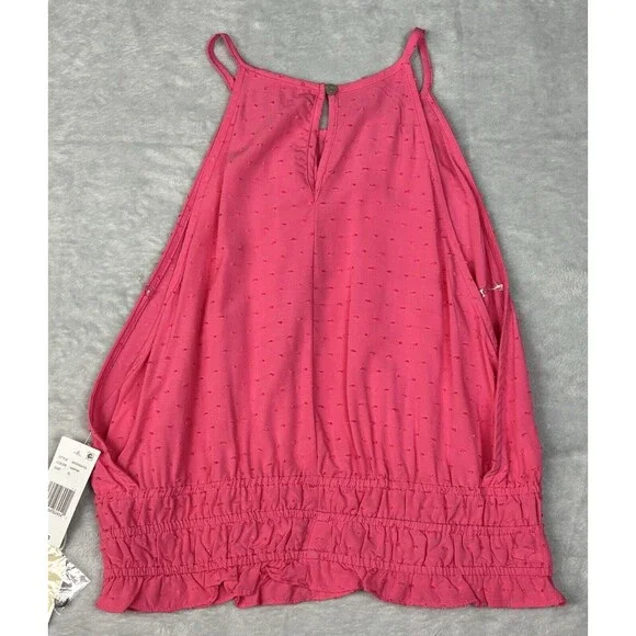 Love & Piece Women’s Size XL Sleeveless Halter Elastic Waist Top Pink - Picture 3 of 10